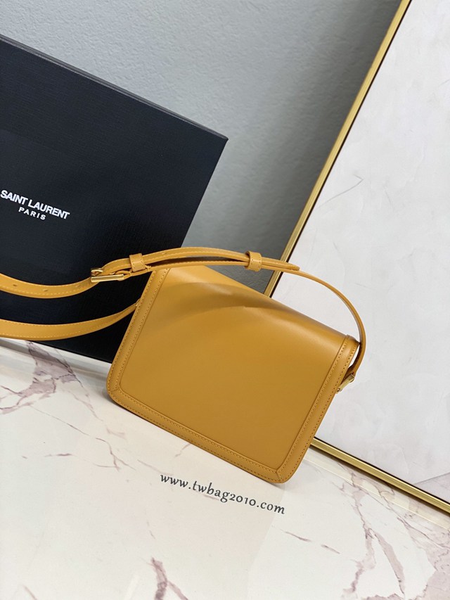 YSL专柜款女包 聖羅蘭經典款MONOGRAM金屬旋扣小號郵差包 YSL肩背斜挎包 634306  jjh1078